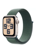 Apple Watch SE (2024) GPS 40mm Starlight Aluminium Case with Lake Green Sport Loop (MXEH3)